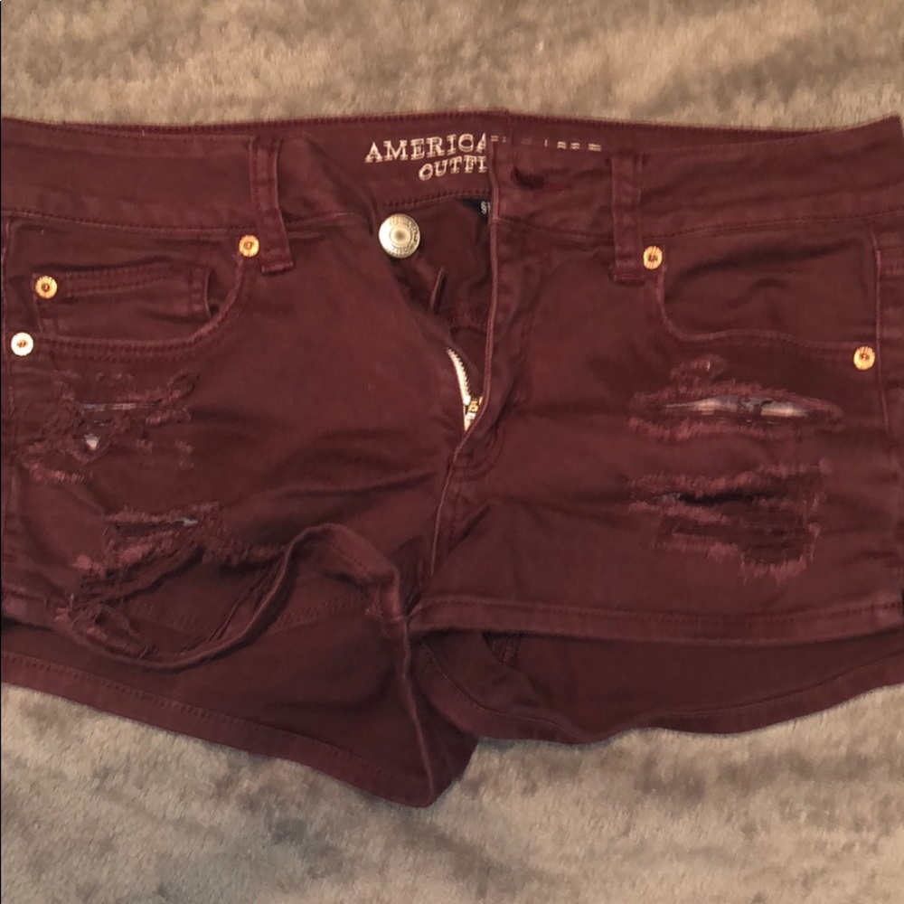 Burgundy shorts